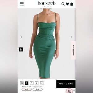 House of CB - TEIA - FOREST DRAPED CORSET MIDI DRESS